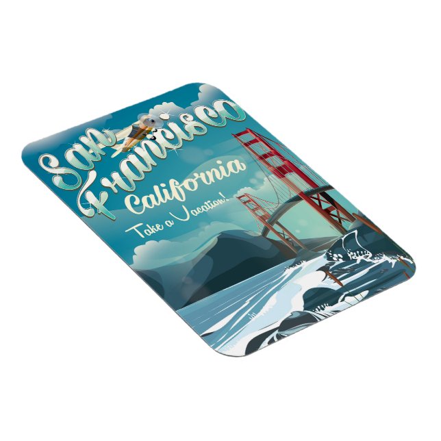 San Francisco Semester reseskylt Magnet (Högersidan)
