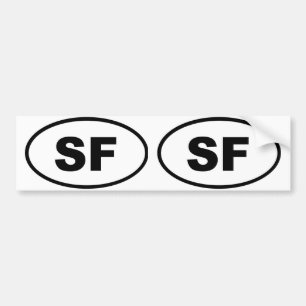 San Francisco SF Bildekal