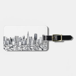 San Francisco SF Citiscape fotograferar Bagagebricka