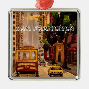 San Francisco Skåpbil Ness kabelbil Julgransprydnad Metall