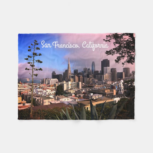 San Francisco Skyline #12 Fleece Blanket (Framsidan (Horisontell))