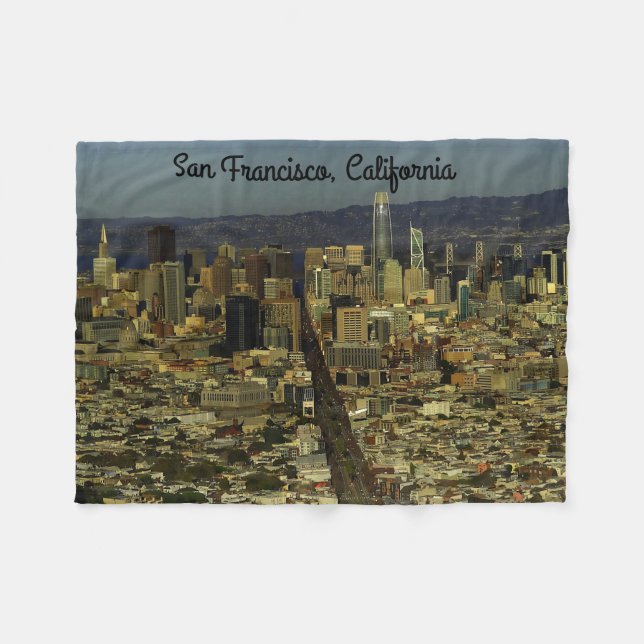 San Francisco Skyline #13 Fleece Blanket (Framsidan (Horisontell))