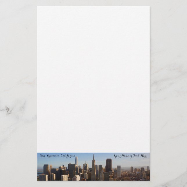 San Francisco Skyline #8 Stationery Brevpapper (Framsida)