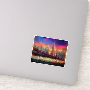 San Francisco Skyline Abstrakt Art Klistermärken