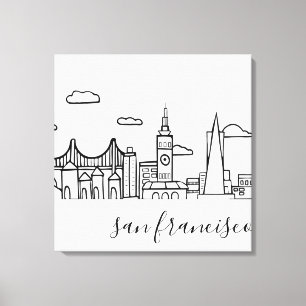 San Francisco Skyline Canvastryck