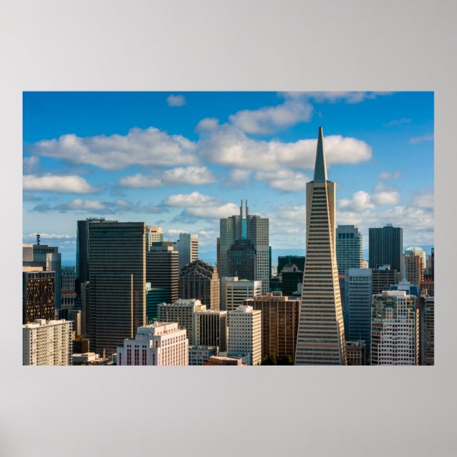 San Francisco Skyline, finansdistriktet Poster (Framsidan)