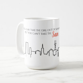 San Francisco Skyline Girl Quote Mugg
