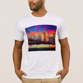 San Francisco Skyline Graffiti Art T Shirt