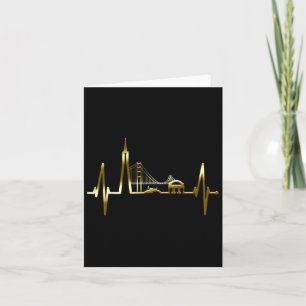 San Francisco Skyline Heartslag California Usa San Kort