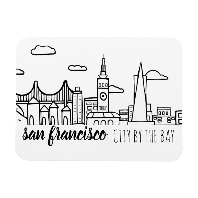 San Francisco Skyline Magnet (Horisontell)
