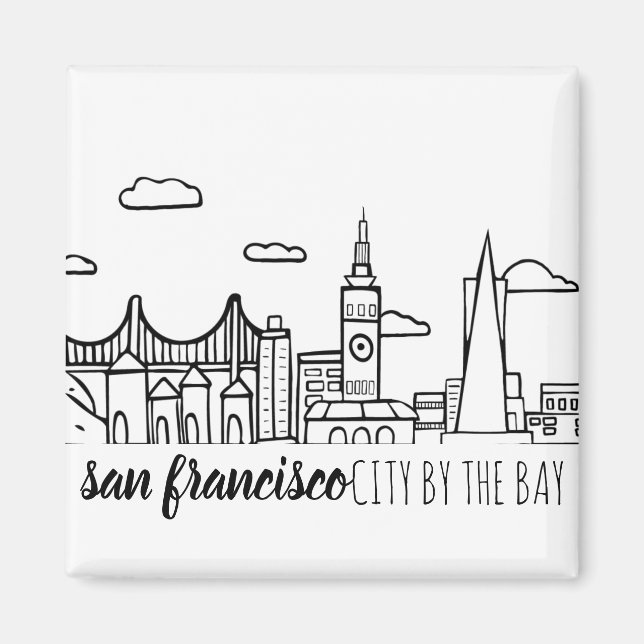 San Francisco Skyline Magnet (Framsidan)