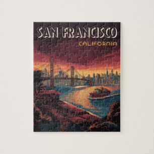 San Francisco Skyline med Golden Grind Bridge Pussel
