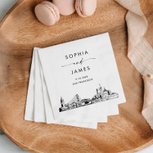 San Francisco Skyline Modern Bröllop Cocktail