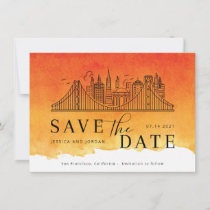 San Francisco Skyline Modern Spara datumet