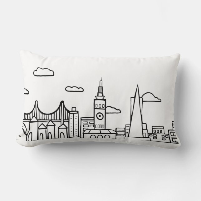San Francisco Skyline Pillow Lumbarkudde (Framsida)