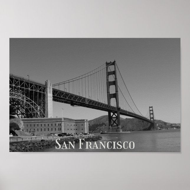 San Francisco Skyline | SF Gloden Gate Bridge Poster (Framsidan)