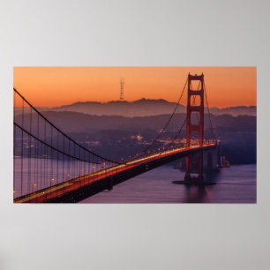 San Francisco Skyline SF Gloden Grind Bridge Poster