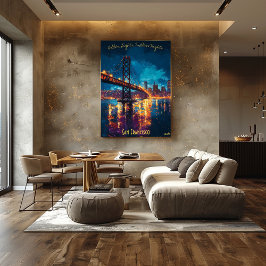 San Francisco Skyline vid Dusk Poster - Romantic