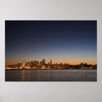 San Francisco Skyline vid Sunset Poster