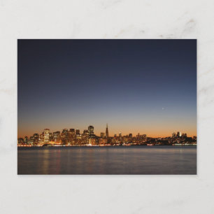 San Francisco Skyline vid Sunset Vykort