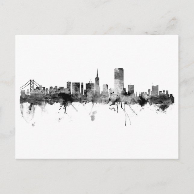 San Francisco Skyline vykort (Framsida)