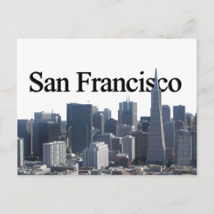 San Francisco Skyline w/ San Francisco i Himmel Vykort