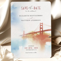 San Francisco Skyline Watercolor Spara datumet