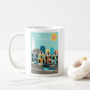 San Francisco Söt Art Kaffemugg