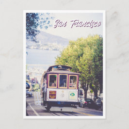 San Francisco Spårvagnsutsikt över Alcatraz Vykort