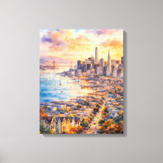 San Francisco stad Canvastryck