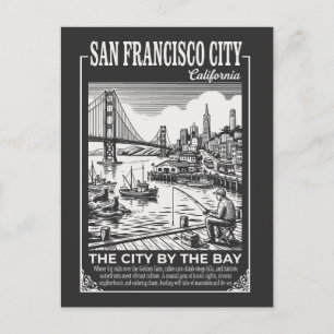 San Francisco Stad Kalifornien Staden Vid Bukt Vykort