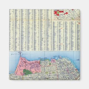 San Francisco Street Karta Magnet