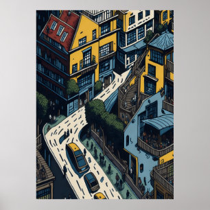 San Francisco Street Poster