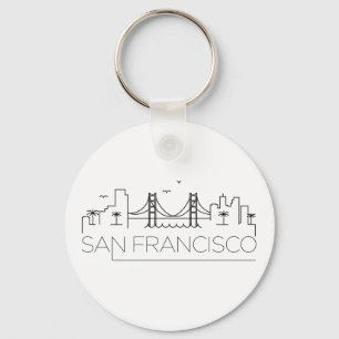 San Francisco Stylized horisont Nyckelring