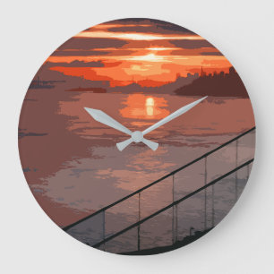 San Francisco Sunrise Retro Stor Klocka