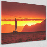 San Francisco Sunset 1124 Art. Canvastryck<br><div class="desc">Om du målar "San Francisco Sunset 1124"-samlingen klickar du på knappen "Anpassa" för fler designalternativ. Konstruktionen skapades från min målning "San Francisco Sunset 1124" som fångade en segelbåt under baybron i San Francisco vid solnedgången. Matchande produkter finns i den här samlingen.</div>