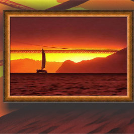 San Francisco Sunset 1124 Art-utskrift Poster