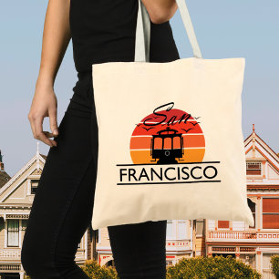 San Francisco-textdesign, Souvenir Tote Bag Tygkasse