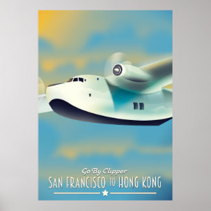 San Francisco till Hongkong per klipper Poster