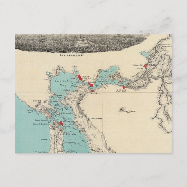 San Francisco till Sacramento Vykort (Framsida)