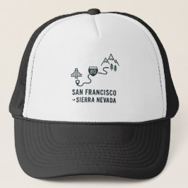 San Francisco till Sierra Nevada rutt design Keps