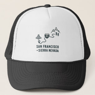 San Francisco till Sierra Nevada rutt design Keps