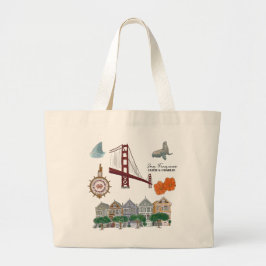 San Francisco Tote Välkommen Bröllop Bag Jumbo Tygkasse