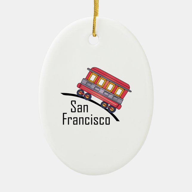 san francisco trådey julgransprydnad keramik (Framsidan)