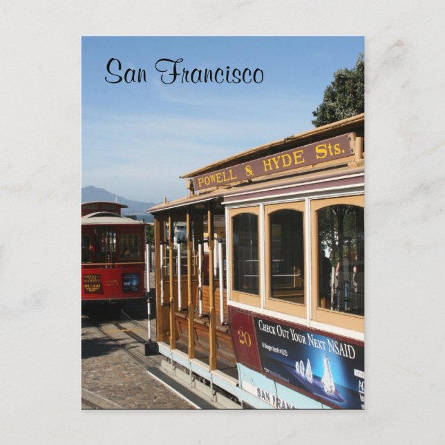 san francisco tram vykort (Framsida)