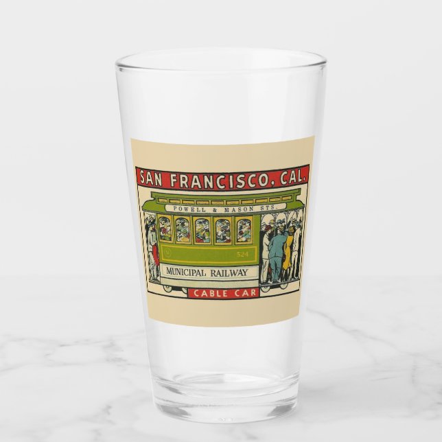 San Francisco Travel Pint Glass Glaskopp (Framsida)