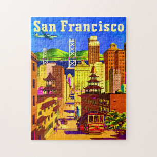 San Francisco Travel Poster Jigszle Puzzle Pussel