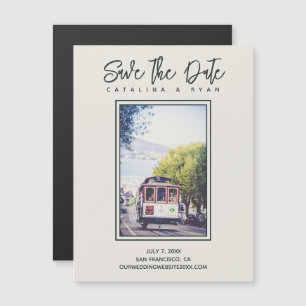 San Francisco Trolley Bröllop spara datum Magnet