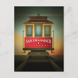 San Francisco Trolley Postcard Vykort
