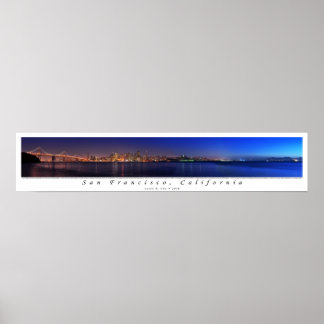 San Francisco Twilight Panorama Poster